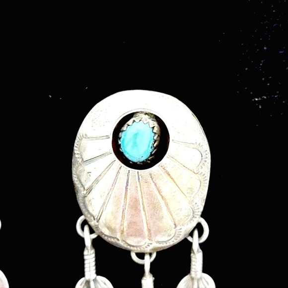 NAVAJO Sterling Silver Earrings - Picture 6 of 8